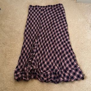 Plaid maxi skirt